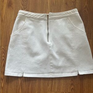 Lulus white denim mini skirt